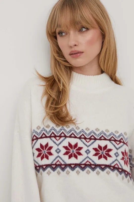 biały Hollister Co. sweter