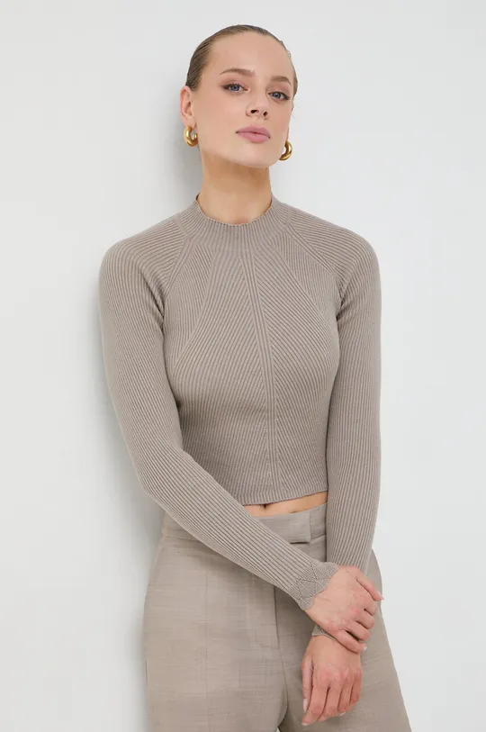 коричневий Бавовняний светр Guess Жіночий