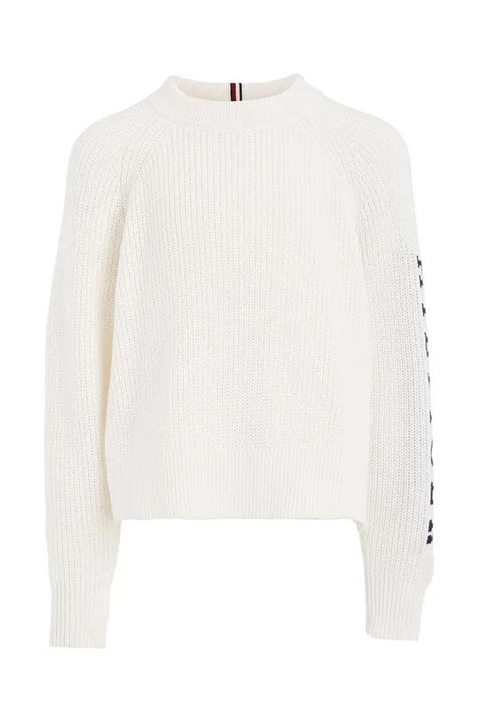 Tommy Hilfiger sweter bawełniany dziecięcy biały