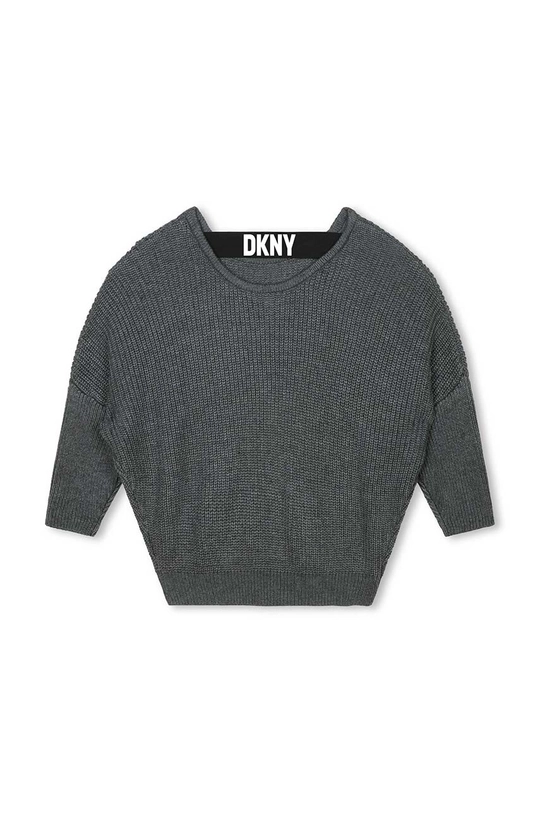 Dkny sweter z domieszką wełny dziecięcy szary