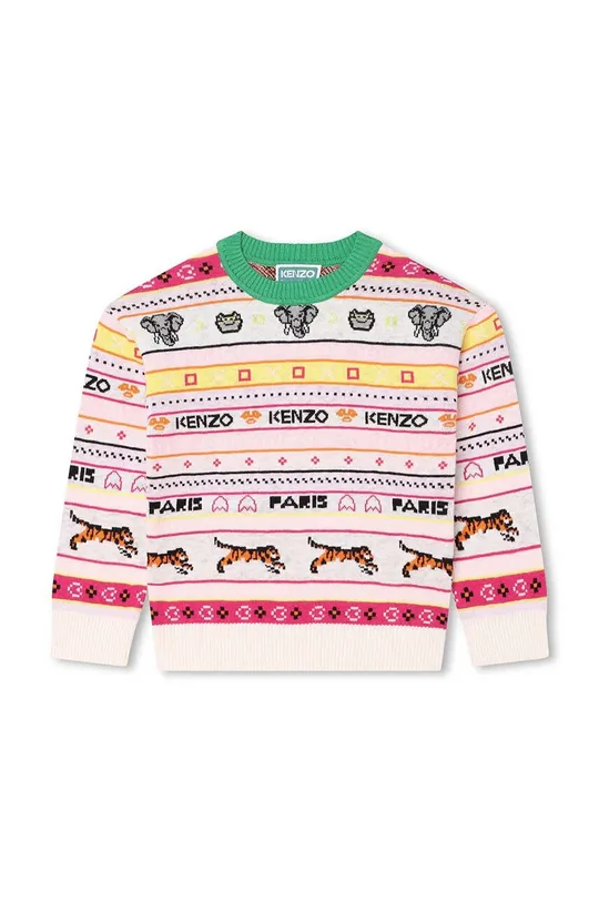 бежевий Дитячий светр з домішкою вовни Kenzo Kids Для дівчаток