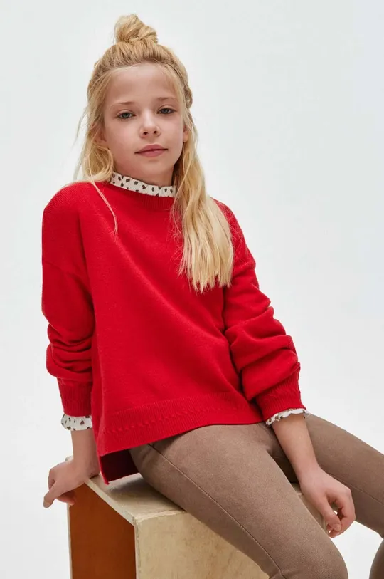 crvena Dječji džemper Mayoral Za djevojčice