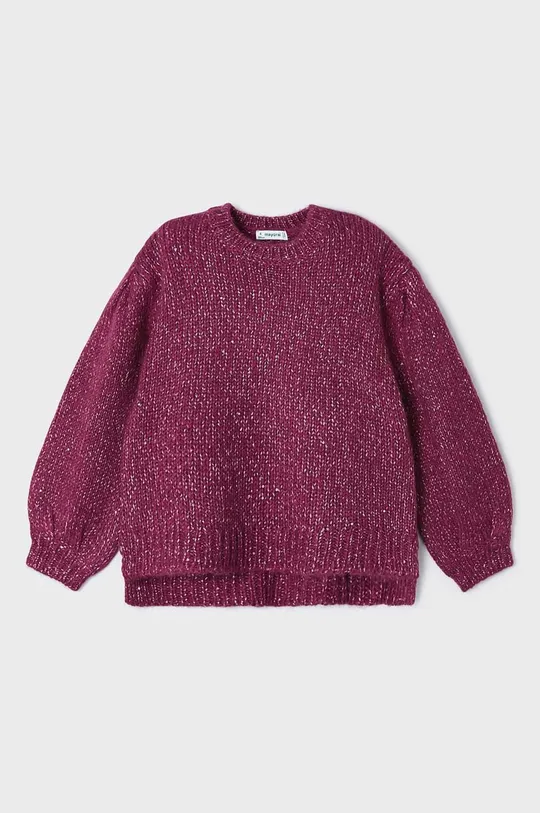 fioletowy Mayoral sweter z domieszką wełny dziecięcy Dziewczęcy