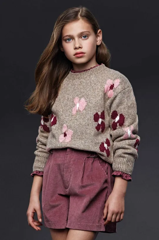 bež Dječji pulover s postotkom vune Mayoral Za djevojčice