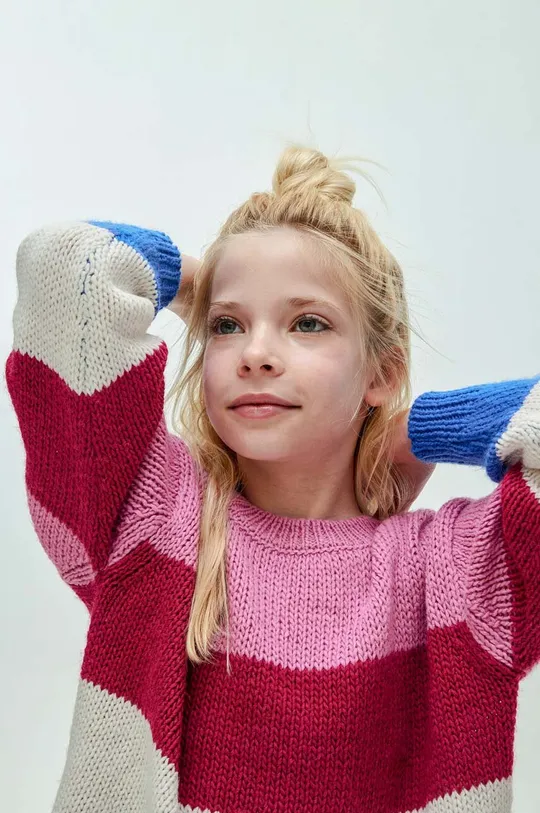 Детский свитер с примесью шерсти Mayoral фиолетовой
