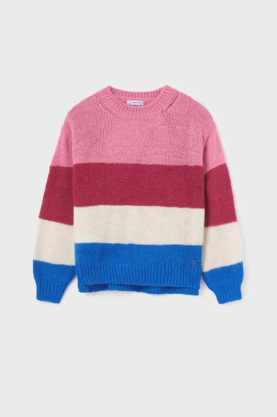 fioletowy Mayoral sweter z domieszką wełny dziecięcy