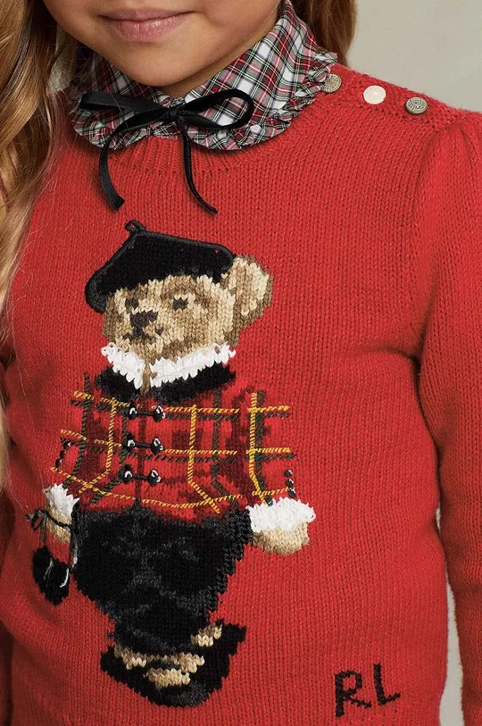 Otroški bombažen pulover Polo Ralph Lauren Dekliški