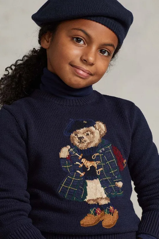 Детский хлопковый свитер Polo Ralph Lauren Для девочек