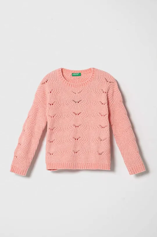 roza Dječji džemper United Colors of Benetton Za djevojčice