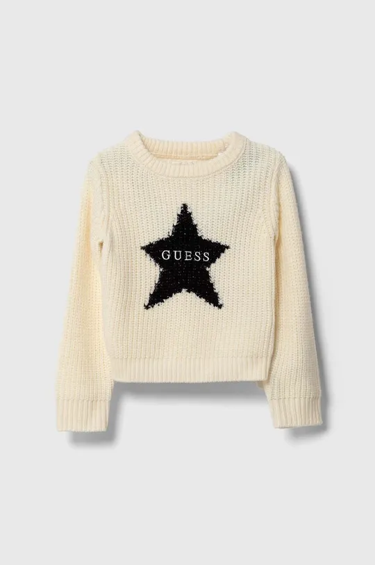 бежевий Дитячий светр з домішкою вовни Guess Для дівчаток