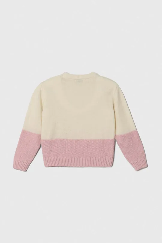 Pinko Up sweter wełniany dziecięcy różowy