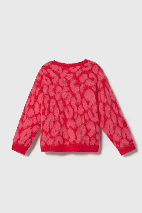 United Colors of Benetton sweter z domieszką wełny dziecięcy różowy