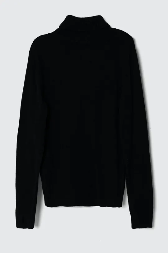 Otroški pulover s primesjo volne United Colors of Benetton črna