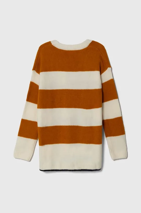 Detský sveter s prímesou vlny Pepe Jeans oranžová