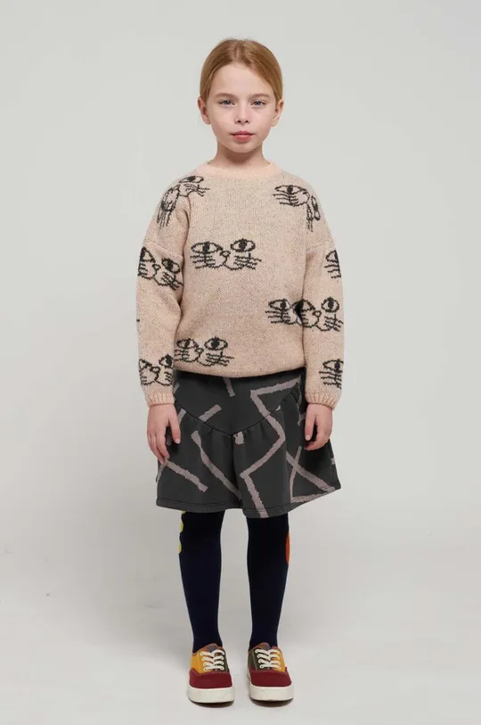 roza Dječji pulover s postotkom vune Bobo Choses Za djevojčice