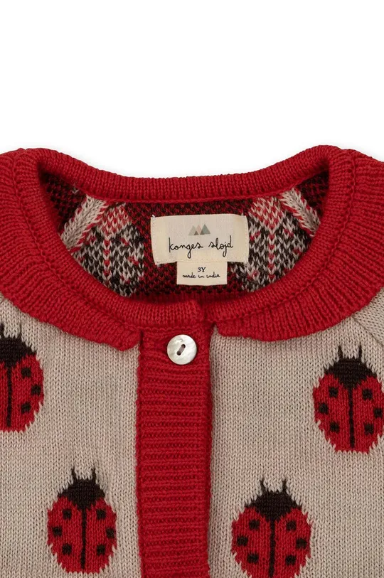 красный Детский шерстяной свитер Konges Sløjd