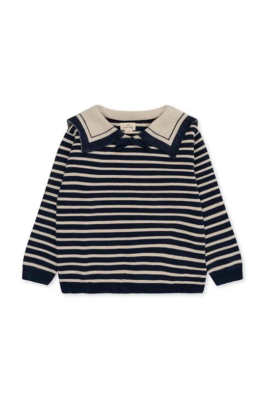 Dječji pamučni pulover Konges Sløjd mornarsko plava