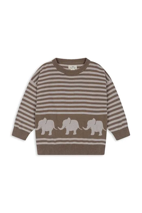Παιδικό πουλόβερ από μείγμα μαλλιού Konges Sløjd μπεζ
