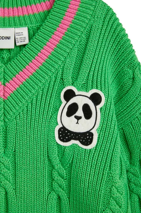 zielony Mini Rodini sweter bawełniany dziecięcy