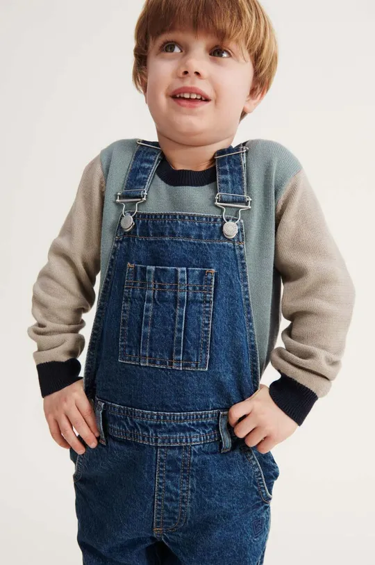 plava Dječji pamučni pulover Liewood Dječji