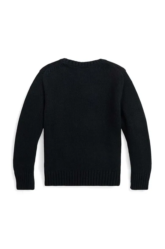Detský bavlnený sveter Polo Ralph Lauren čierna