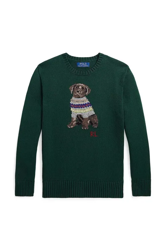 zelena Otroški bombažen pulover Polo Ralph Lauren Otroški