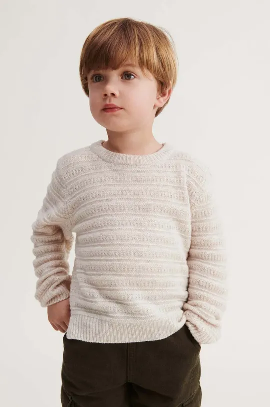 béžová Detský sveter s prímesou vlny Liewood Detský