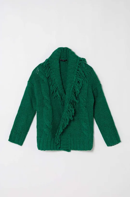 zöld Sisley gyerekkardigán gyapjúkeverékből Gyerek