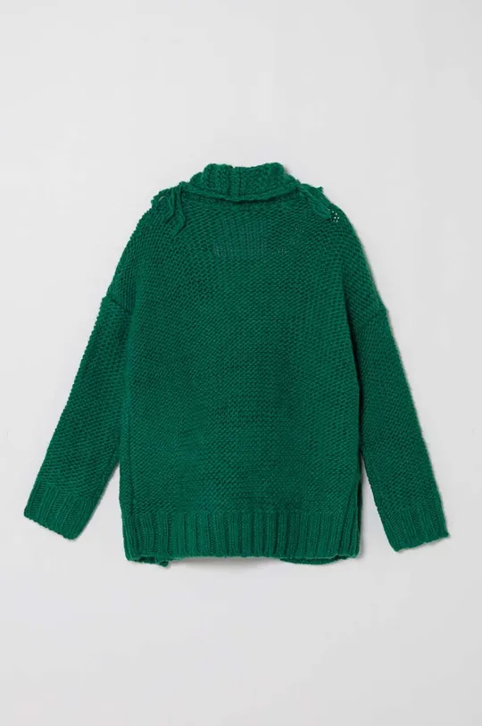 Sisley gyerekkardigán gyapjúkeverékből zöld