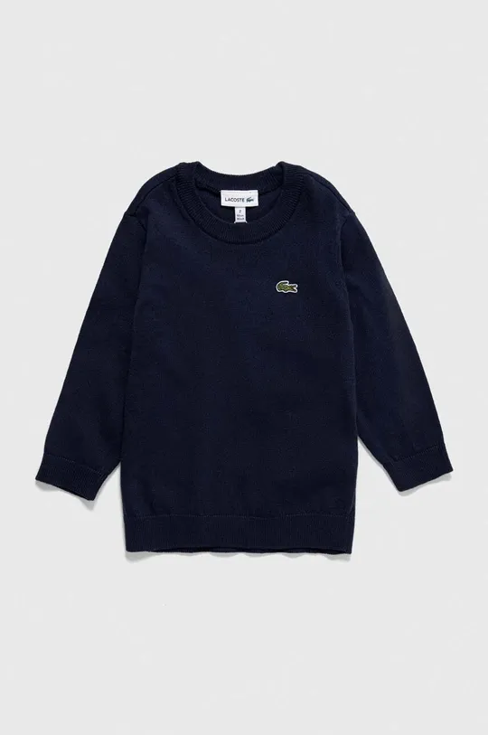 mornarsko modra Otroški pulover s primesjo volne Lacoste Otroški