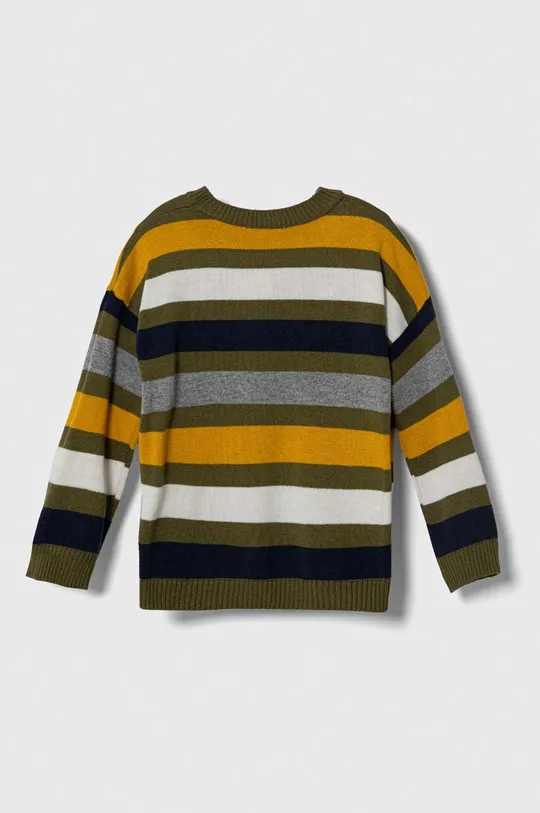 Detský sveter s prímesou vlny United Colors of Benetton sivá