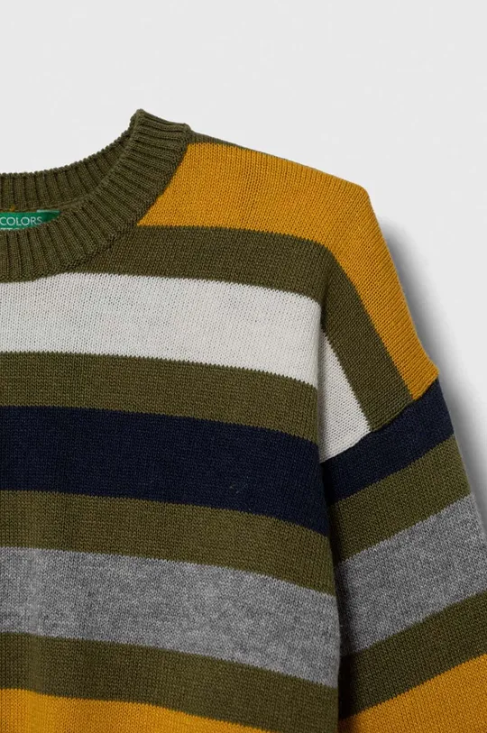 Detský sveter s prímesou vlny United Colors of Benetton  50 % Akryl, 20 % Bavlna, 20 % Viskóza, 10 % Vlna