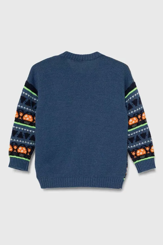 Detský sveter s prímesou vlny United Colors of Benetton modrá