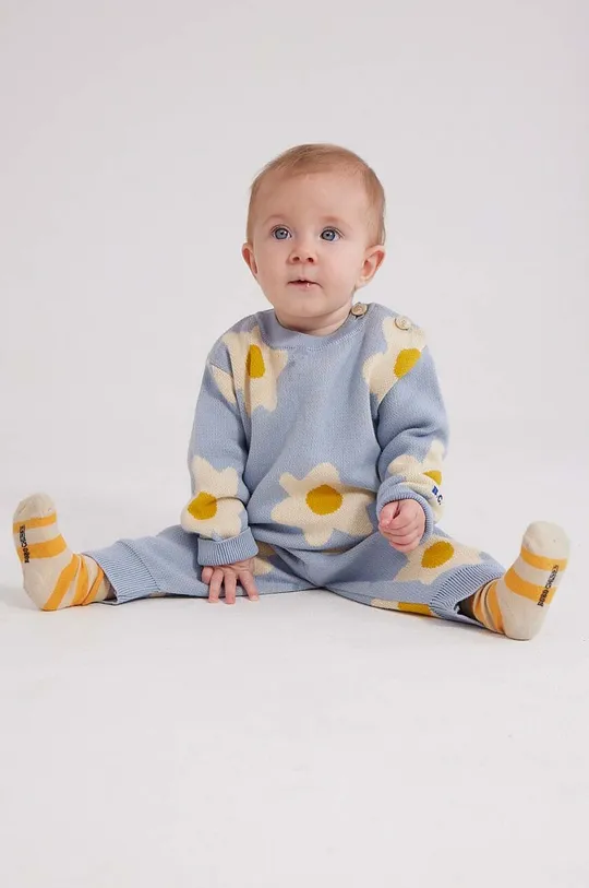 голубой Хлопковый свитер для младенцев Bobo Choses Детский