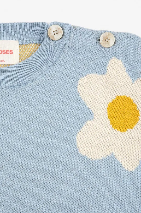 modra Bombažni pulover za dojenčke Bobo Choses