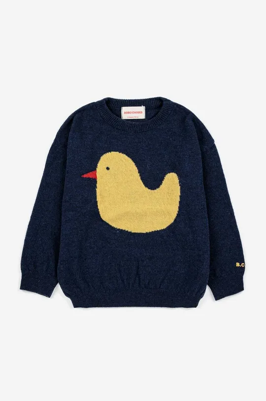 Otroški volneni pulover Bobo Choses mornarsko modra