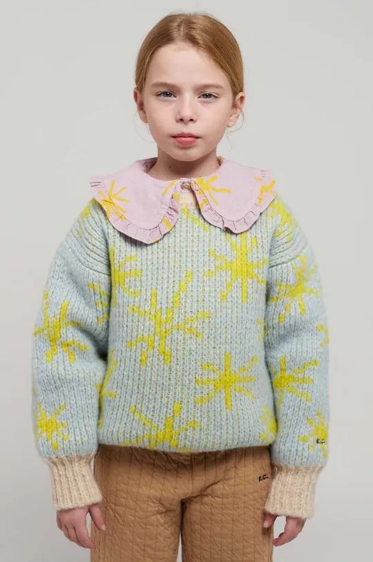 niebieski Bobo Choses sweter z domieszką wełny dziecięcy Dziecięcy
