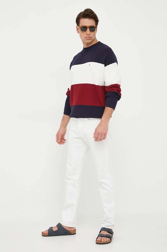 Tommy Hilfiger sweter bawełniany granatowy