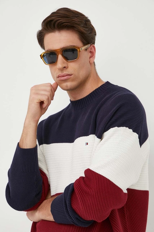 granatowy Tommy Hilfiger sweter bawełniany