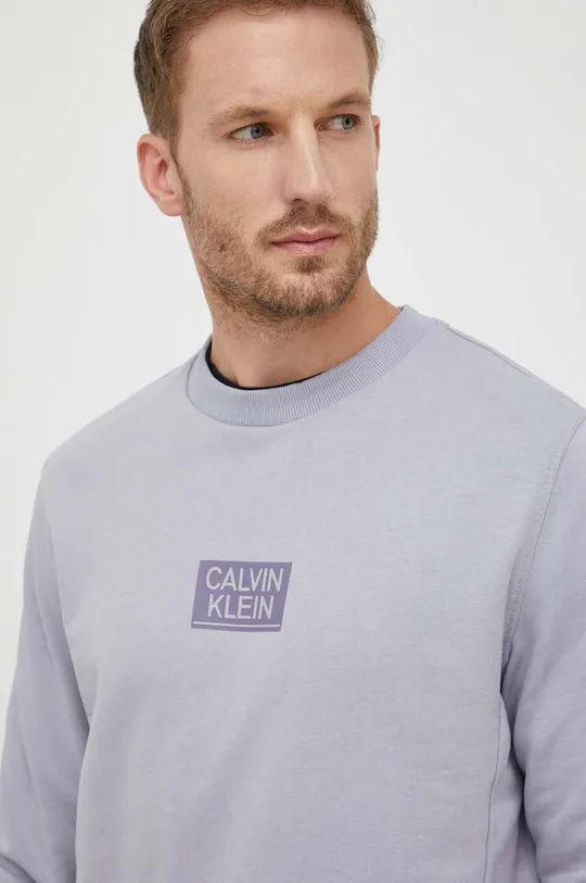 γκρί Βαμβακερή μπλούζα Calvin Klein