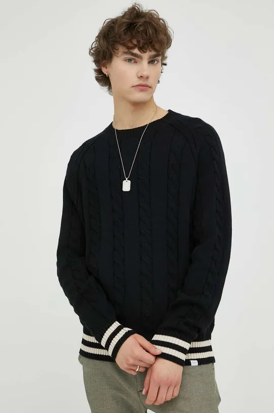 čierna Bavlnený sveter Les Deux Pánsky