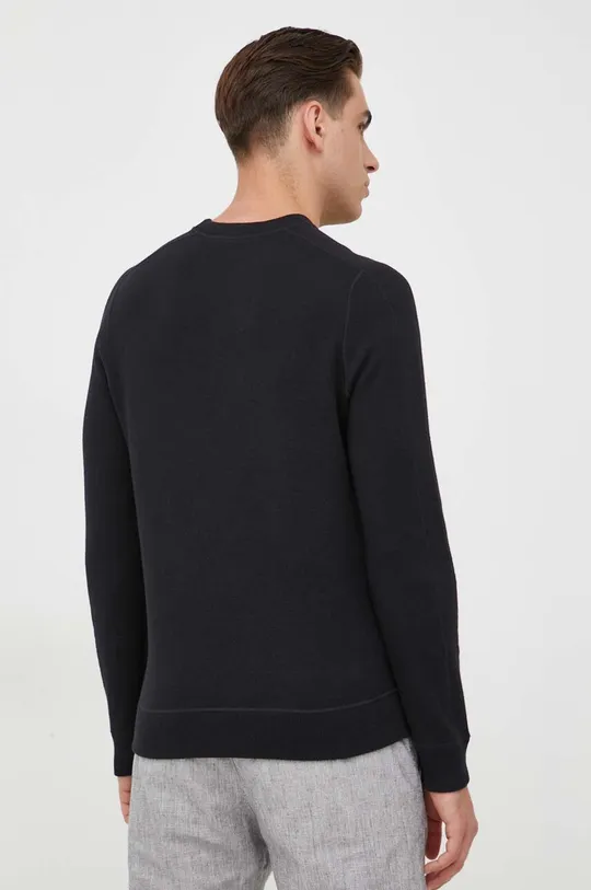 BOSS gyapjúkeverék pulóver fekete