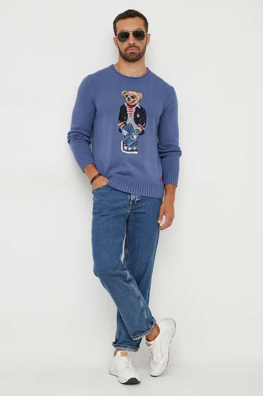 Polo Ralph Lauren maglione in cotone blu