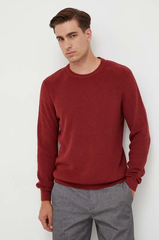 rosso Lindbergh maglione in cotone