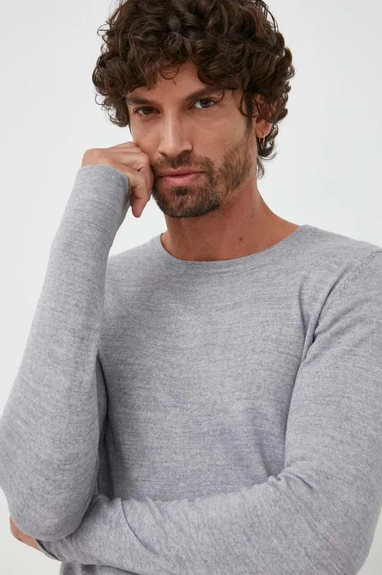 grigio Lindbergh maglione in lana Uomo