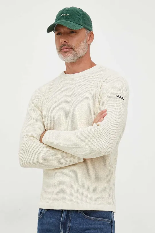 beżowy Pepe Jeans sweter bawełniany Dean Męski
