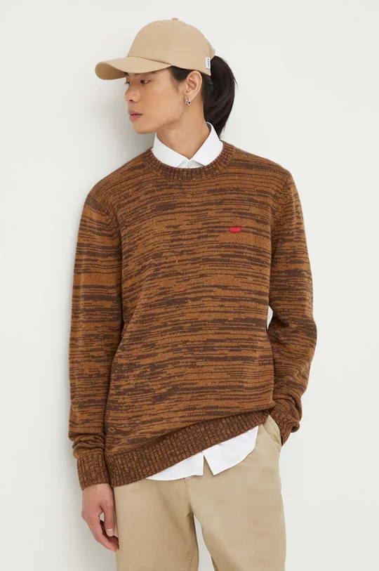 brązowy Levi's sweter wełniany Męski