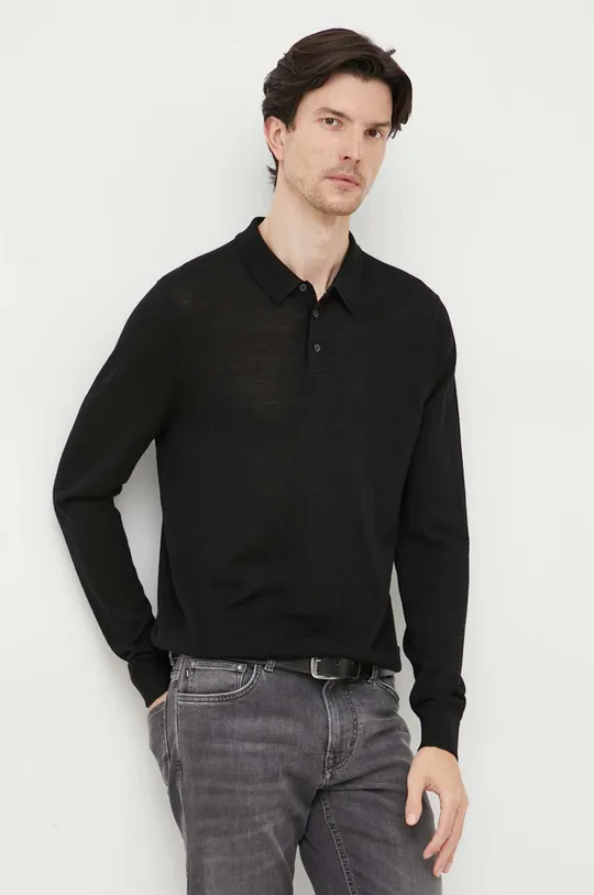 črna Volnen pulover Michael Kors Moški