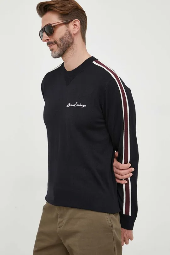 mornarsko modra Volnen pulover Armani Exchange