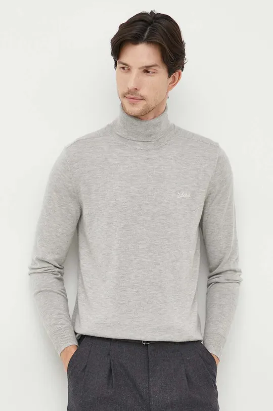 grigio Guess maglione con aggiunta di seta Uomo